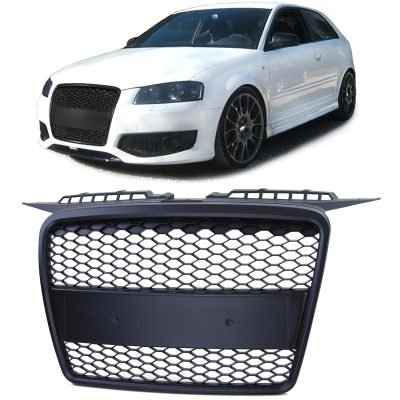 Griglia Anteriore Sportiva Nido d'Ape Senza Emblema per Audi A3 8P 2003-2008