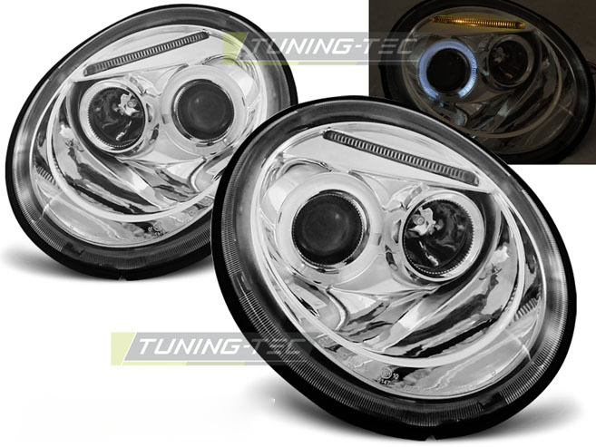 Fari Angel Eyes Cromato per Volkswagen New Beetle (10.98-05.05)
