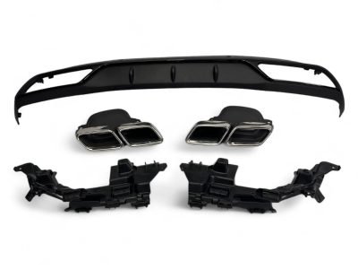 Diffusore Posteriore con Terminali Scarico Cromato per Mercedes W205 2014-2021
