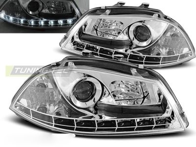 Fari Daylight Cromato per Seat Ibiza 6L (04.02-08) - Fanali Anteriori