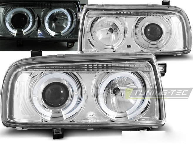 Fari Angel Eyes Cromato per Volkswagen Vento (01.92-08.98)