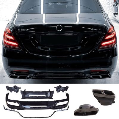 Diffusore Posteriore per Mercedes-Benz S-kl. Restyling W222 2017-2020