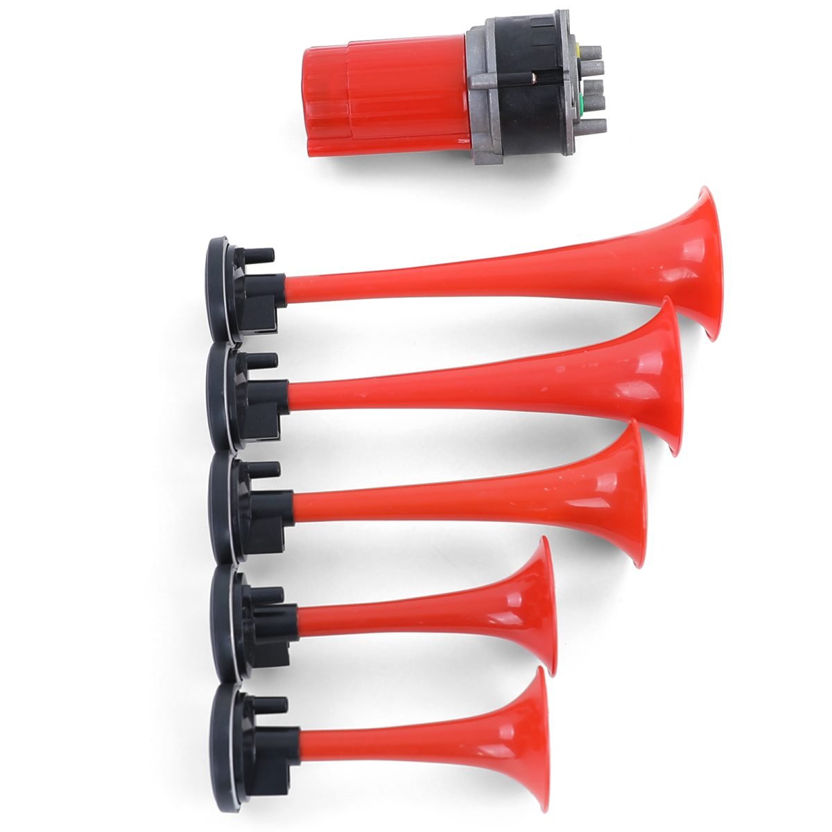 5 Klang Bootsfanfare General Lee Melodie Hupe con Kompressor Rosso 118dB 12