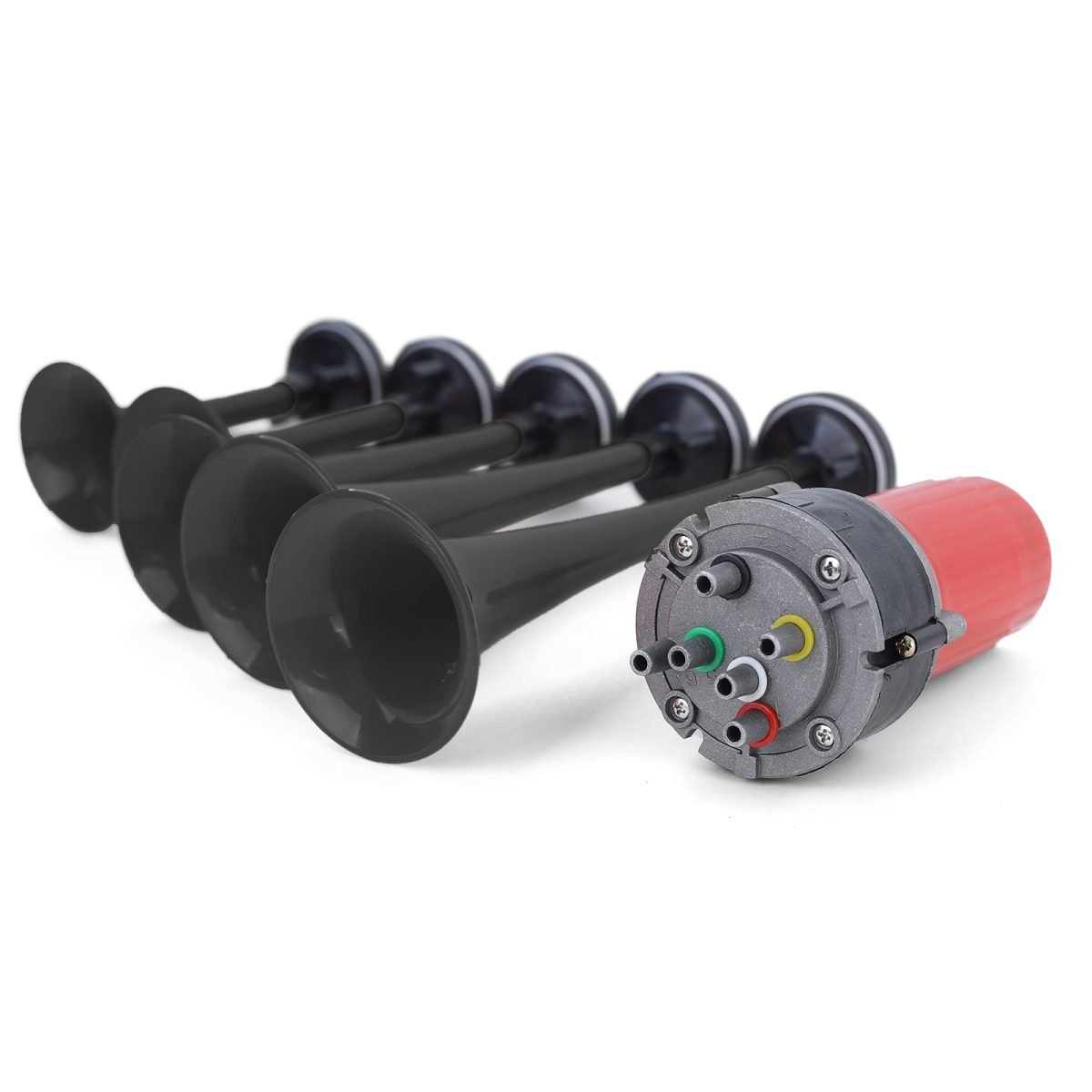5 Klang Bootsfanfare General Lee Melodie Hupe con Kompressor Nero 12 Volt