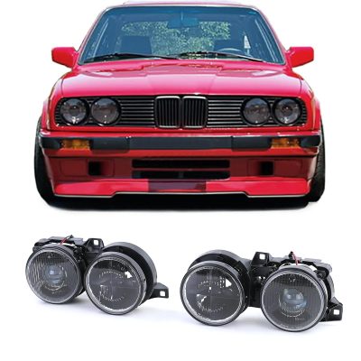Fari Set Neri Fumé per BMW Serie 3 E30 1987-1993