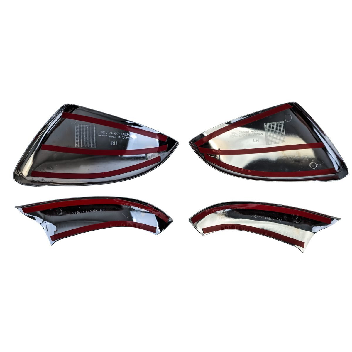 Copertura Specchietti in Alluminio Opaco 4 Pezzi per Volkswagen Golf 7