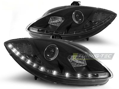 Fari Daylight Nero per Seat Leon Altea (06.05-09) Fanali Anteriore