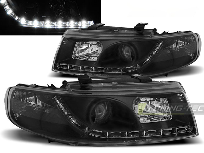 Fari Daylight Nero per Seat Leon / Toledo (04.99-08.04) Fanali Anteriori