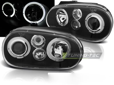 Fari Angel Eyes Nero per Volkswagen Golf 4 (09.97-09.03)