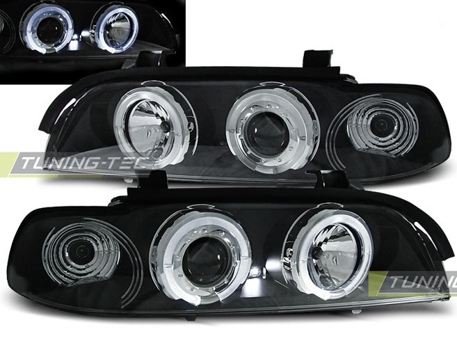 Fari Angel Eyes Nero per BMW E39 (1995-2003) - Fanali Anteriore