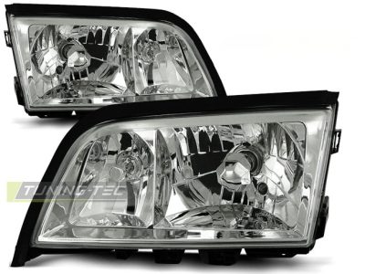 Fari Cromato per Mercedes W202 Classe C (06.93-06.00) Fanali Anteriori