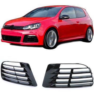 Cornici Ventilazione Nera per VW Golf 6 5K1 R20 2009-2013 Coppia