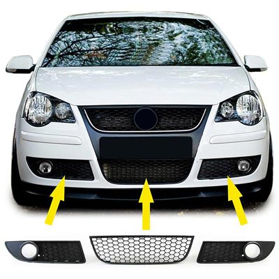 Griglia Nido d'Ape con Coperture Fendinebbia per Volkswagen Polo 9N3