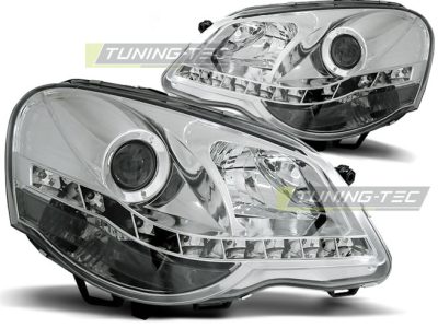 Fari Daylight Cromato per Volkswagen POLO 9N3 (04.05-09) - Fanali Anteriori