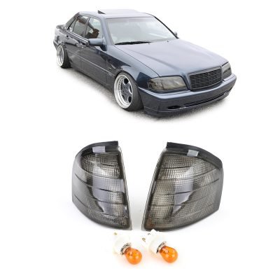 Frecce Nere Fumé Coppia per Mercedes Classe C W202 93-00