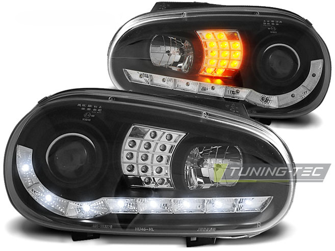 Fari Daylight Nero per Volkswagen Golf 4 (09.97-09.03) Fanali