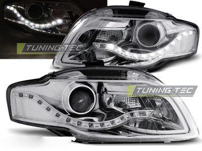 Fari Daylight Cromato per Audi A4 B7 (11.04-03.08) - Fanali Anteriori