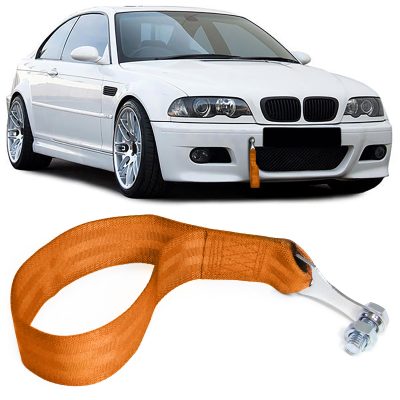 Gancio Traino Universale con Cinghia in Nylon 26,5cm Colore Arancione