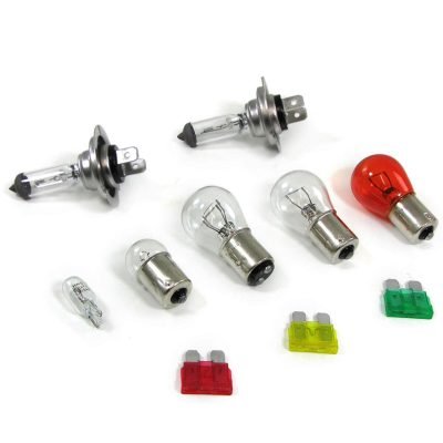 Set 10 Lampadine H7 S25 G18 T10 e Fusibili 12 Volt Universale