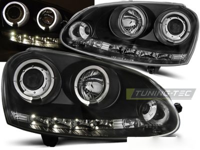 Fari Angel Eyes Nero per Volkswagen Golf 5 (10.03-09) - Fanali Anteriori