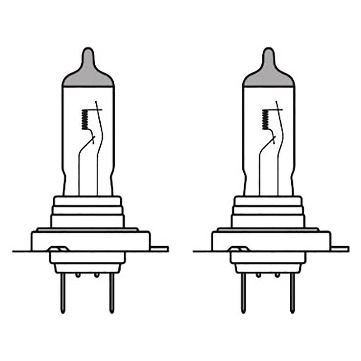 H7 55W 12V Lampadine Extra Luce +50% Neolux di Osram 2 Pezzi Universale