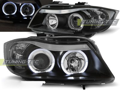 Fari Angel Eyes Nero per BMW E90/E91 (2005-2008) - Fanali Anteriori