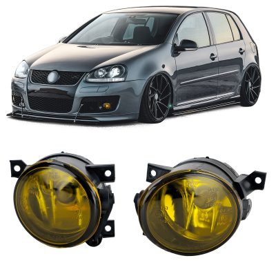 Fendinebbia Set Giallo con Lampadine per Volkswagen Golf 5 GTI Scirocco Amarok