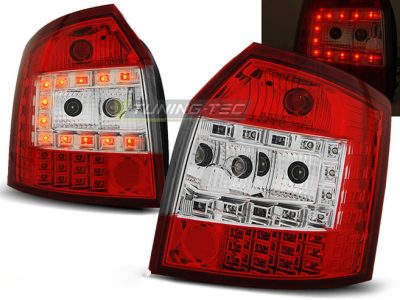 LED Fanali Posteriori Rosso Bianco per Audi A4 Avant (10.00-10.04) Fanali