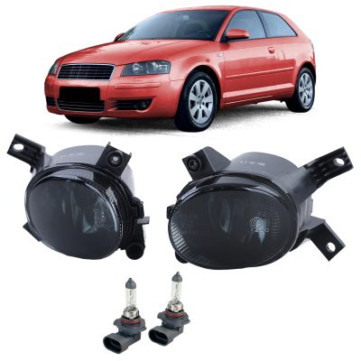 Fendinebbia Vetro Trasparente Set Nero Fumè per Audi A3 8P1 8P7 A4 B7 8E B6 8H