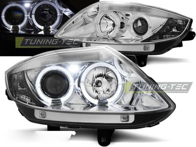 Fari Angel Eyes Cromato per BMW Z4 E85 (2002-2008) - Fanali Anteriori