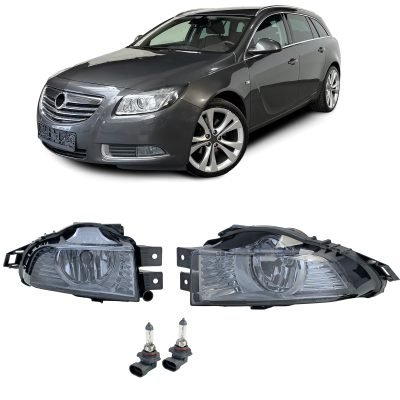Fendinebbia Vetro Trasparente Set Nero Fumè per Opel Insignia 2008-2013