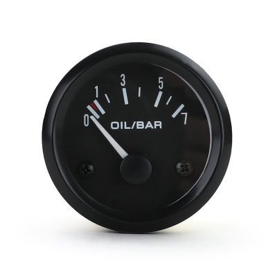 Manometro Supplementare Strumento 52mm Youngtimer Klassik Nero Illuminato