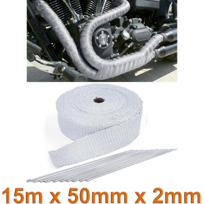 Scarico Hitzeschutzband Thermoband Keramik Fino a 1300°C 50mmx2mm 15Meter
