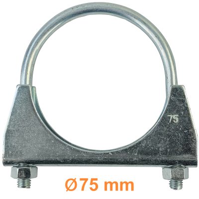 Scarico U Fascetta a U per Tubo Universal 3" 75mm M8 1 Pezzi per Veicoli