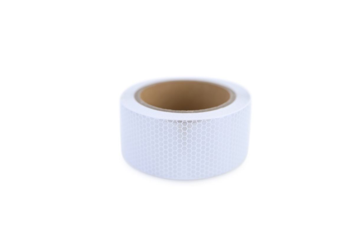 Signalband Markierungsband Absperrband Selbstklebend Riflettente Bianco 10m