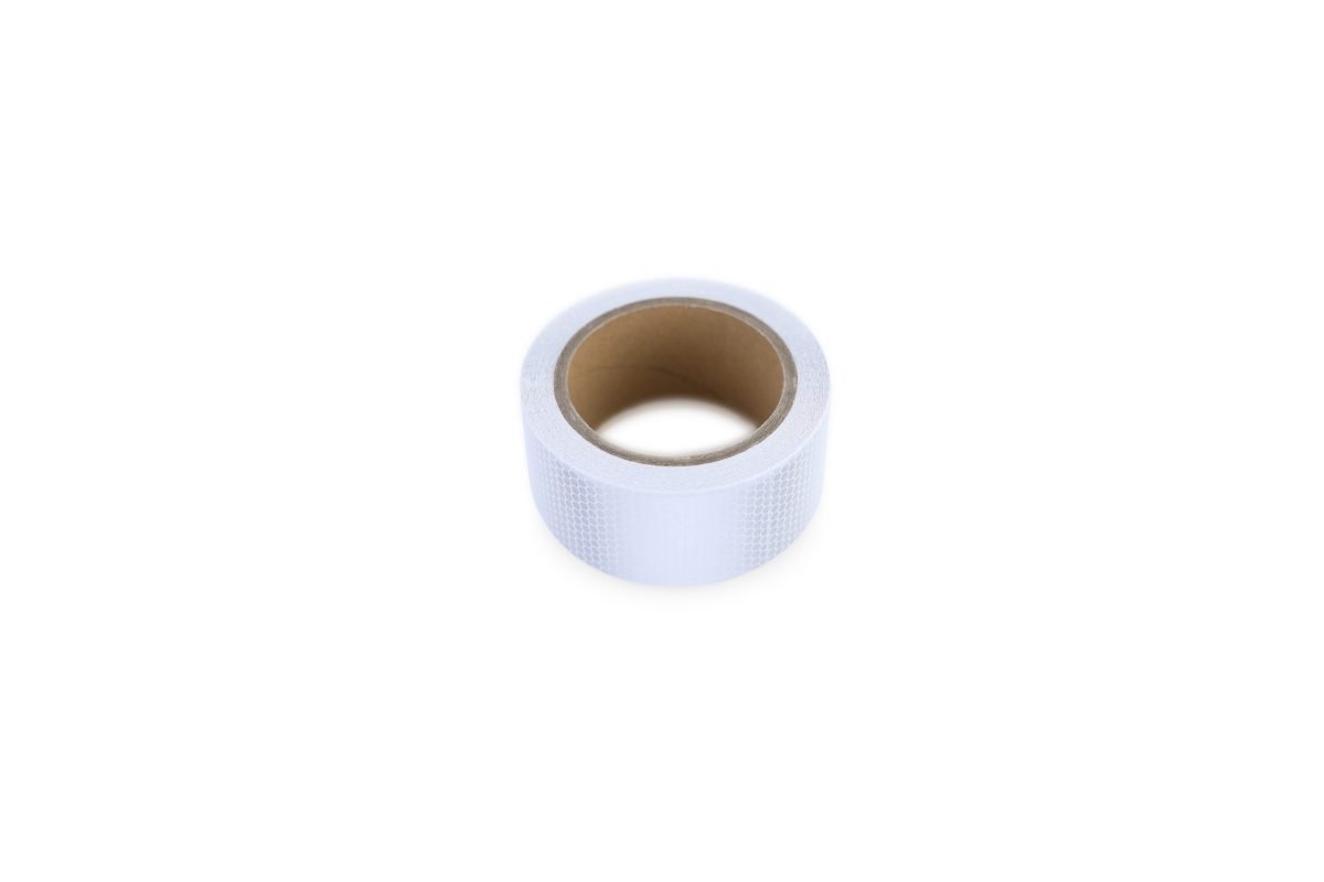 Signalband Markierungsband Absperrband Selbstklebend Riflettente Bianco 10m