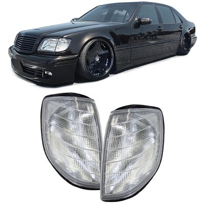 Frecce Bianche - 1 Coppia (destra + Sinistra) per Mercedes Classe S W140 91-94