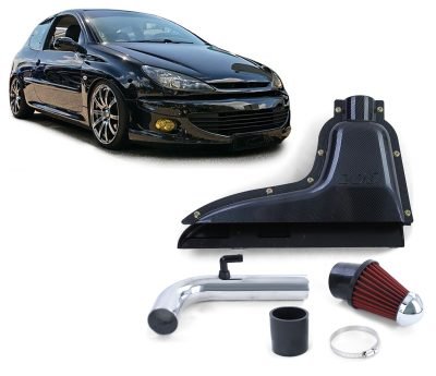 Sport Filtro Aria Airbox Intake Effetto Carbonio per Peugeot 206 1.1 1.4 1.6