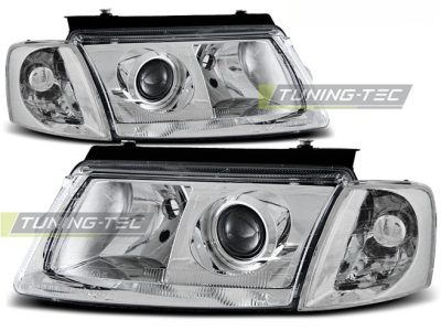 VW Passat B5 3B 11.96-08.00 H7/H7 Cromato Luci Anteriori a LED per Berlina