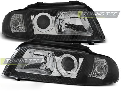 Fari Nero per Audi A4 (01.99-11.00) Fanali Anteriori Oscurati