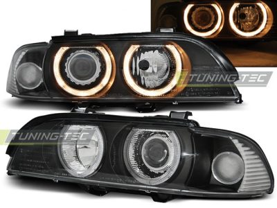 Xenon Fari Angel Eyes Nero per BMW E39 (09.95-06.03) Kit Fari allo Xeno