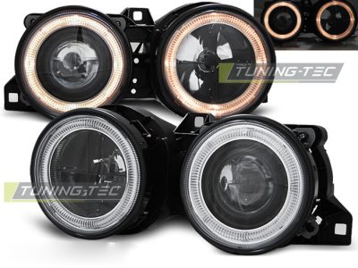 Fari Angel Eyes Nero per BMW E30 (11.82-06.94) Fanali Anteriori
