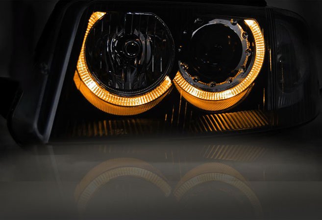 Fari Angel Eyes Cromato per Volkswagen Passat 3BG (09.00-03.05)