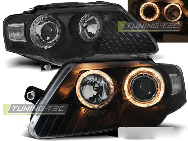 Fari Angel Eyes Nero per Volkswagen Passat B6 (03.05-10)