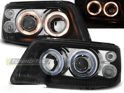 Fari Angel Eyes Nero per Volkswagen T5 (04.03-08.09) Fanali Anteriori