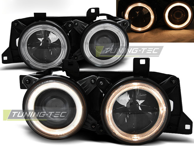 Fari Angel Eyes Nero per BMW E32/E34 (anni 1982-1996)