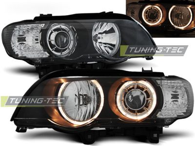 Xenon Fari Angel Eyes Nero per BMW X5 E53 (09.99-10.03)