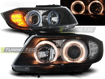 Fari Angel Eyes Neri LED Indicatore per BMW E90/E91 (03.05-08.08)