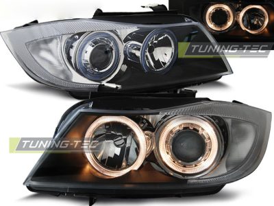 Fari Angel Eyes Nero per BMW E90/E91 (2005-2008) - Fanali Anteriori