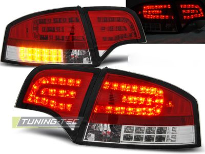LED Fanali Posteriori Rosso Bianco per Audi A4 B7 (11.04-03.08) Berlina